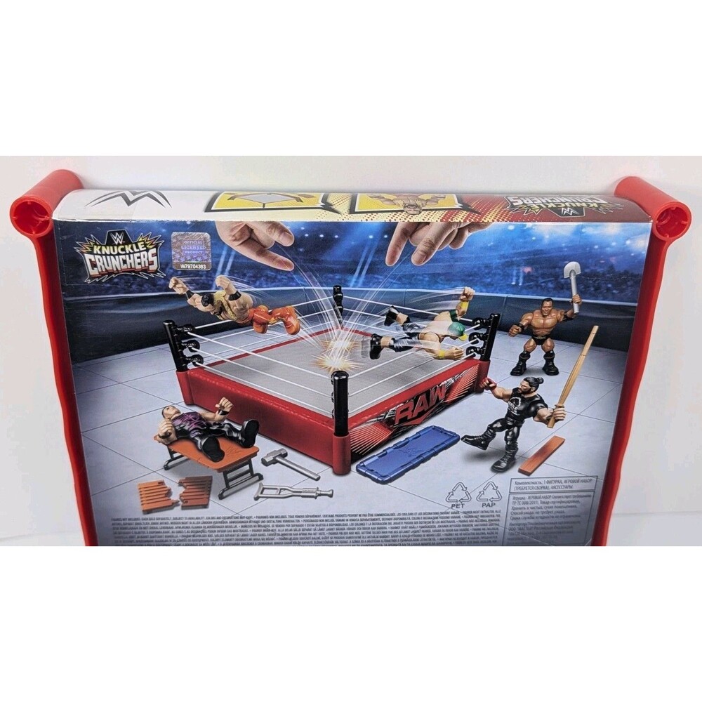 Mattel WWE Knuckle Crunchers Rebound Ring Playset & Seth Rollins Figure RARE ๐ฅ - Picture 5 of 12